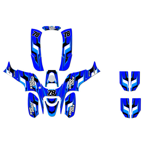 drr drx70 graphics kit all years klutch series blue