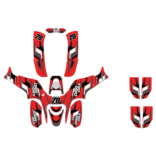drr drx70 graphics kit all years klutch series red