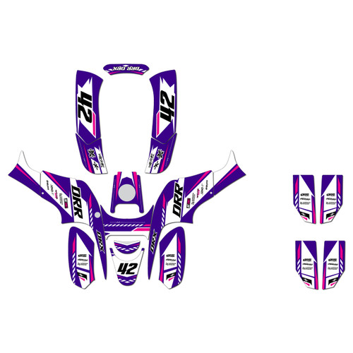 drr drx90 graphics kit all years lethal series purple