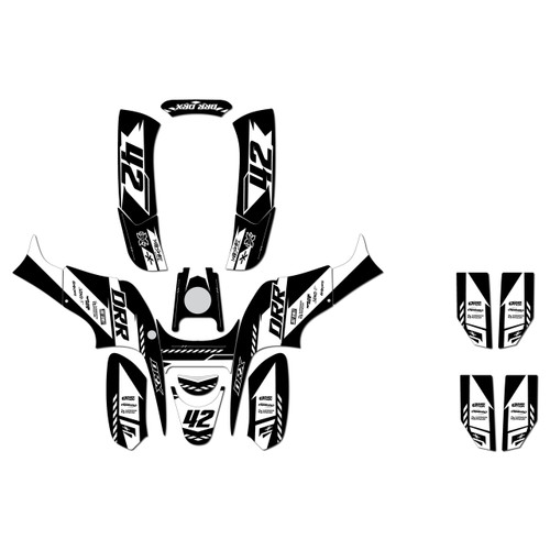 drr drx50 graphics kit all years lethal series white