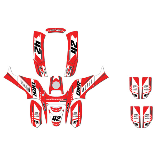 drr drx70 graphics kit all years lethal series red
