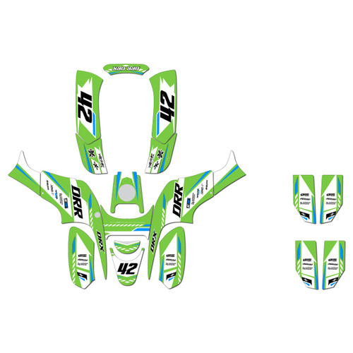 drr drx70 graphics kit all years lethal series green