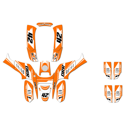 drr drx70 graphics kit all years lethal series orange
