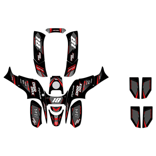 drr drx90 graphics kit all years rebel series red
