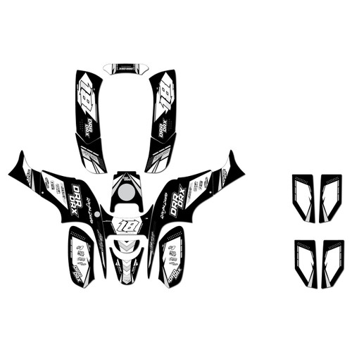 drr drx90 graphics kit all years rebel series white