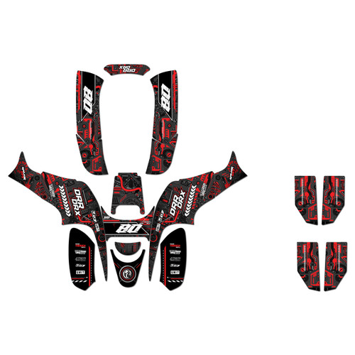 drr drx90 graphics kit all years rift series red