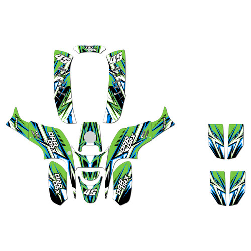 drr drx90 graphics kit all years shred series green