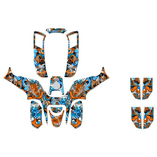 drr drx90 graphics kit all years vandal series orange