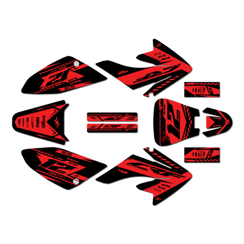 honda crf70 graphics kit all years lethal series red-shift