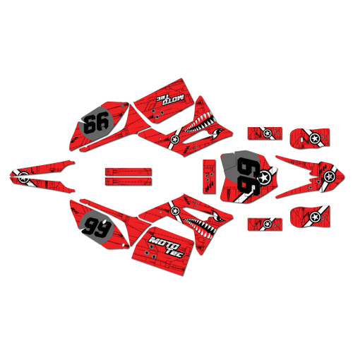 mototec pro60v graphics kit all years predator series red