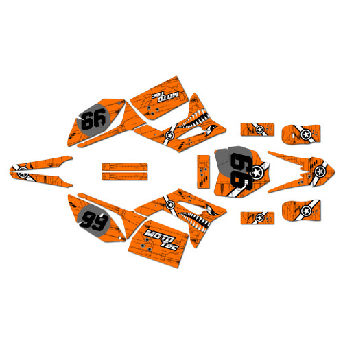 mototec pro60v graphics kit all years predator series orange