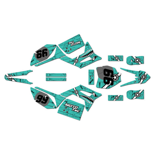 mototec pro60v graphics kit all years predator series teal