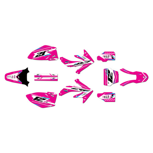 honda crf450r graphics kit 2005-2007 lethal series magenta