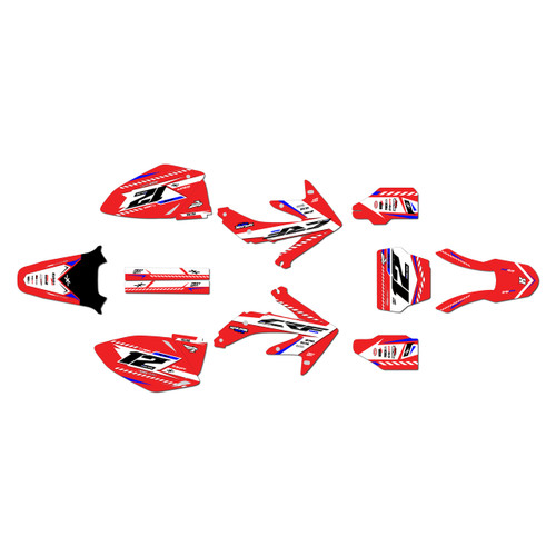 honda crf450r graphics kit 2008 lethal series red