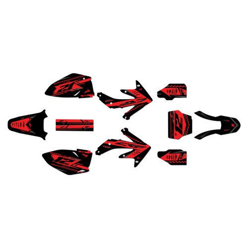 honda crf450r graphics kit 2008 lethal series red-shift