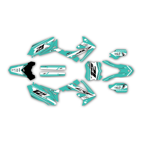 honda crf450r graphics kit 2009-2012 lethal series teal