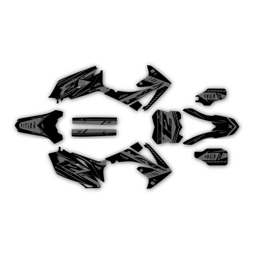 honda crf450r graphics kit 2009-2012 lethal series smoke