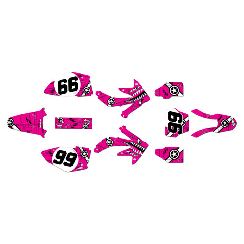 honda crf450r graphics kit 2005-2007 predator series magenta