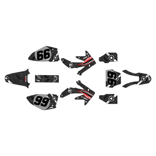 honda crf450r graphics kit 2008 predator series smoke