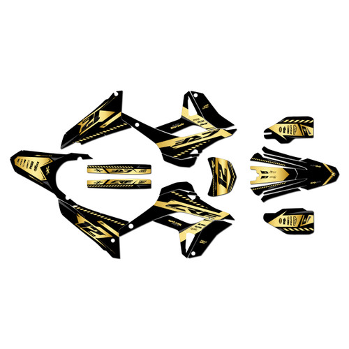 honda crf300l graphics kit 2021-2026 lethal series gold
