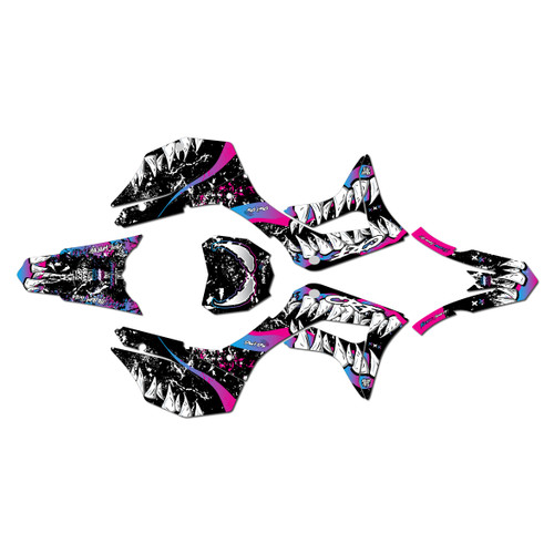 honda crf125f graphics kit 2019-2026 carnage series purple