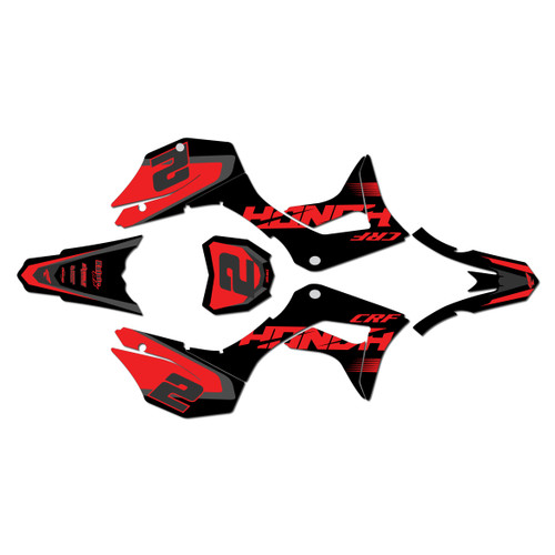 honda crf125f graphics kit 2019-2026 flight series gold