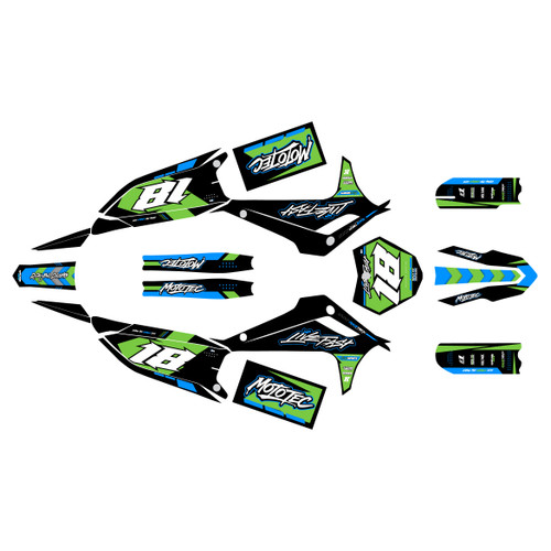 mototec pro72v-8000w graphics kit all years rebel series green