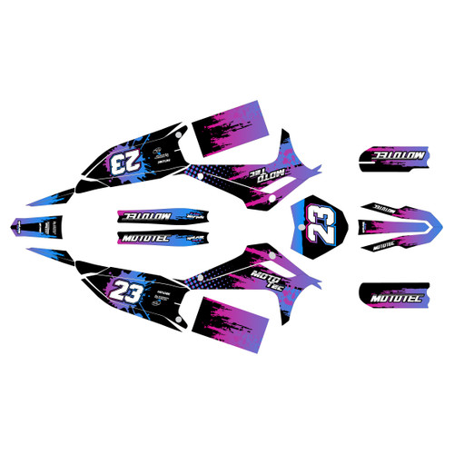 mototec pro72v-8000w graphics kit all years splash series magenta