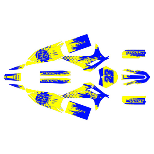 mototec pro72v-8000w graphics kit all years splash series yellow