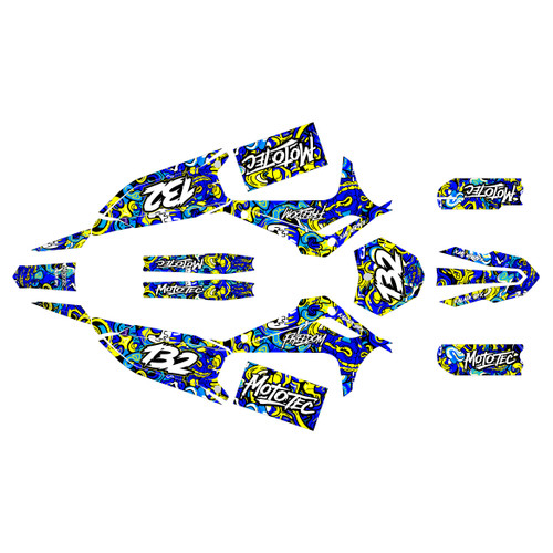 mototec pro72v-8000w graphics kit all years vandal series blue