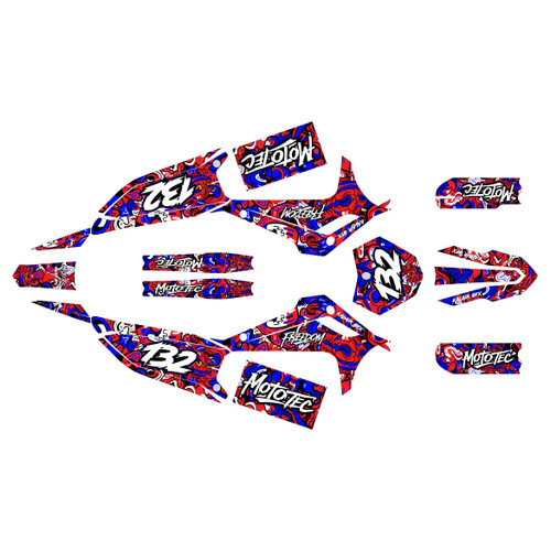 mototec pro72v-8000w graphics kit all years vandal series red