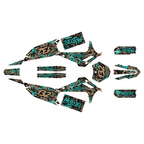 mototec pro72v-8000w graphics kit all years vandal series tan