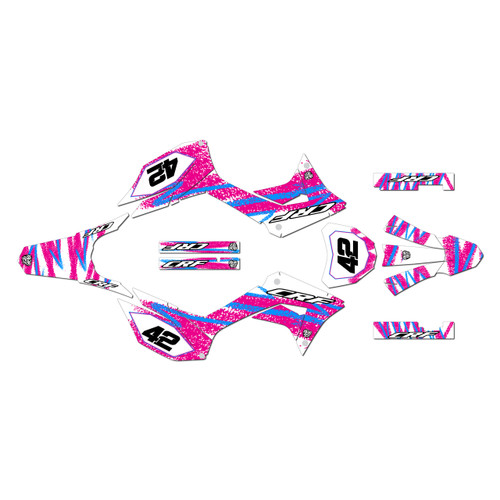 honda crf250f graphics kit 2019-2025 whiplash series magenta