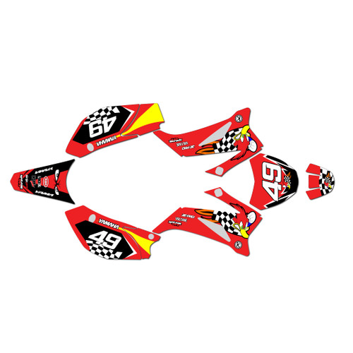 yamaha ttr110 graphics kit all years pecker series red