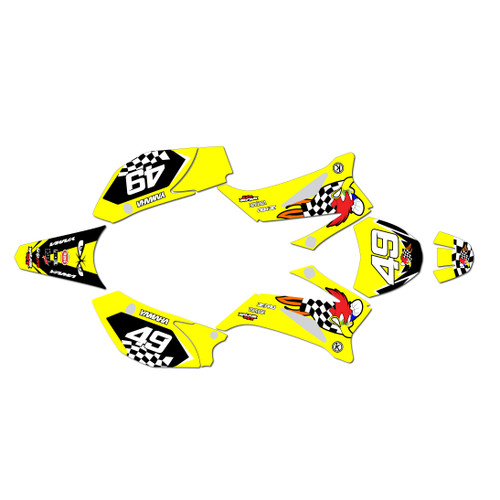 yamaha ttr110 graphics kit all years pecker series yellow