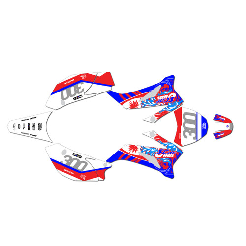 yamaha ttr110 graphics kit all years surfsup series red