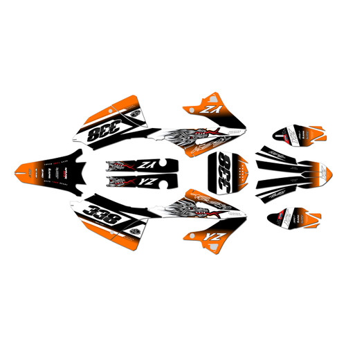 yamaha yz250 graphics kit 2022-2026 blitz series orange