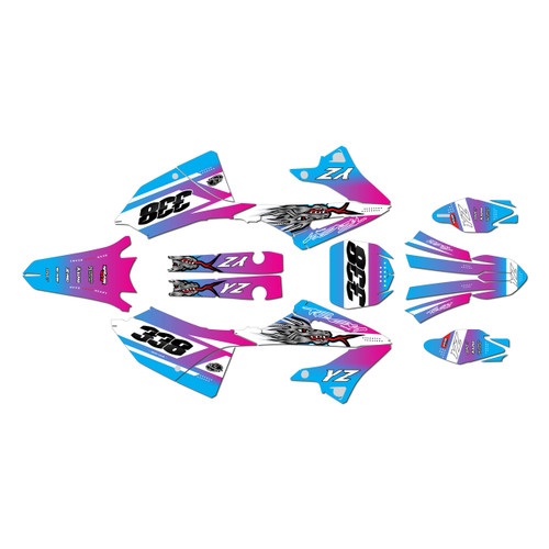 yamaha yz125 graphics kit 2022-2026 blitz series magenta