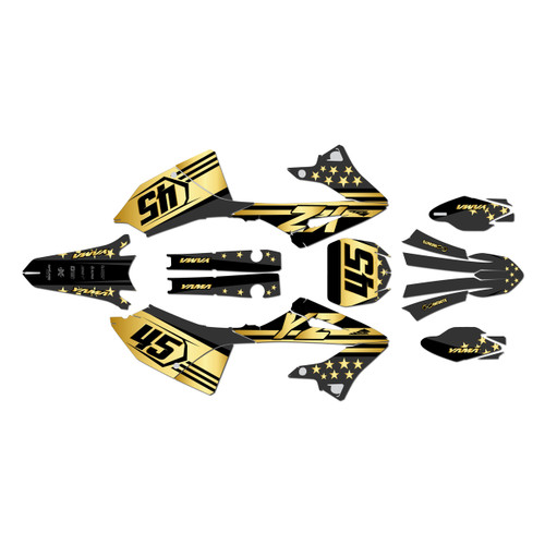 yamaha yz250 graphics kit 2022-2026 usa series gold