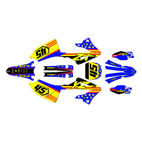 yamaha yz125 graphics kit 2022-2026 usa series yellow