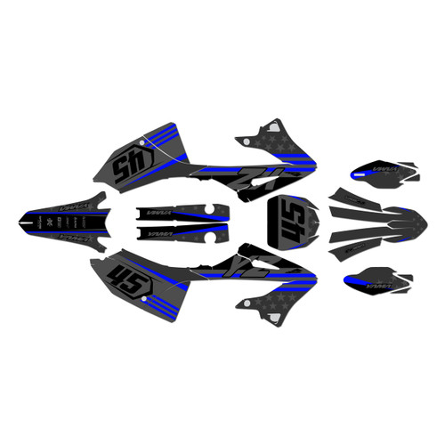 yamaha yz125 graphics kit 2022-2026 usa series blue-shift