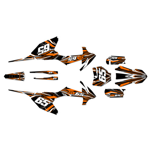 ktm 65sx graphics kit 2016-2023 prime series orange