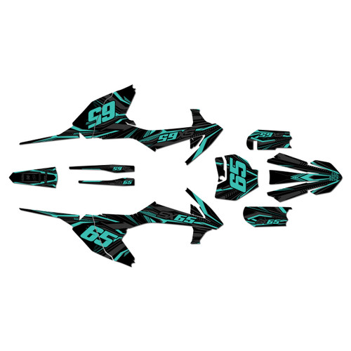 ktm 65sx graphics kit 2016-2023 prime series teal-shift