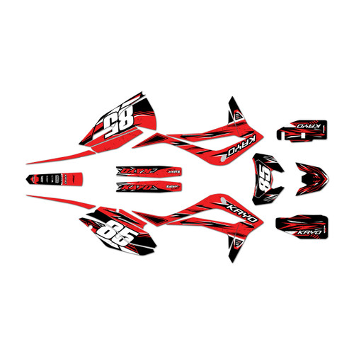 kayo k6efi250 graphics kit all years guard series red