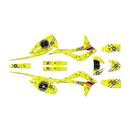 kayo k6efi250 graphics kit all years predator series yellow