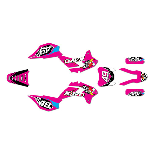 kayo tt140 graphics kit 2021-2026 pecker series magenta