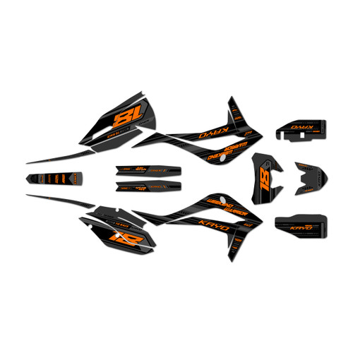 kayo k6efi250 graphics kit all years warrior series orange-shift