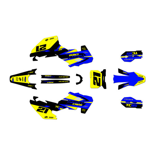 husqvarna tc85 graphics kit 2025-2026 crew series yellow