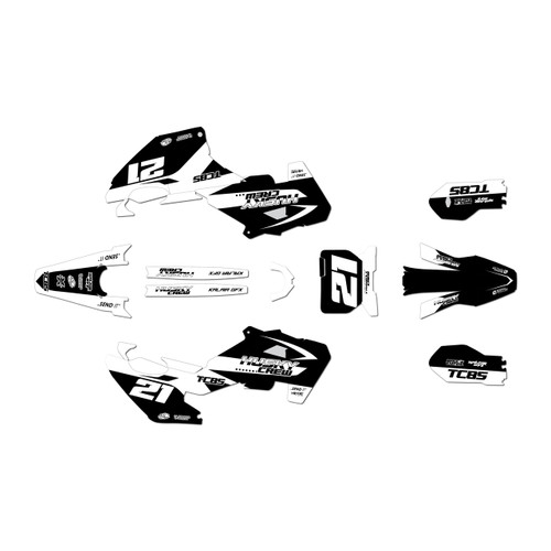 husqvarna tc85 graphics kit 2025-2026 crew series white