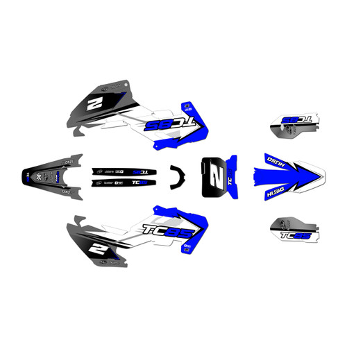 husqvarna tc85 graphics kit 2025-2026 razor series blue